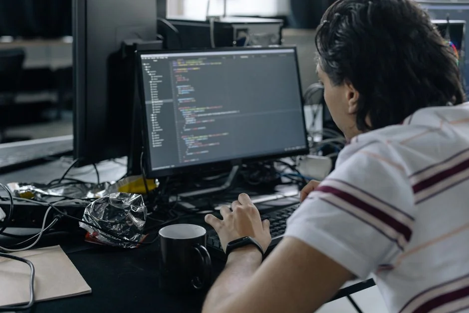 A laptop displaying an analytics dashboard with real-time data tracking and analysis tools.